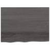 Dark Brown Solid Wood Bathroom Countertop - 80x60 cm