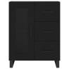 Stylish Highboard Black 69.5x34x180 cm - Engineered Wood