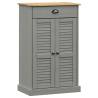 Elegant Shoe Cabinet VIGO Grey - Solid Wood Pine 60x35x96 cm