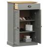 Elegant Shoe Cabinet VIGO Grey - Solid Wood Pine 60x35x96 cm