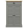 Elegant Shoe Cabinet VIGO Grey - Solid Wood Pine 60x35x96 cm