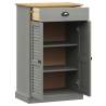 Elegant Shoe Cabinet VIGO Grey - Solid Wood Pine 60x35x96 cm