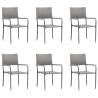 Stylish 6 pcs Outdoor Dining Chairs - Poly Rattan Anthracite