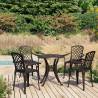 5 Piece Bistro Set Cast Aluminium Bronze Colour bronze Number of 4 