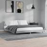 Bed Frame Grey Sonoma 140x200 cm Engineered Wood Colour grey sonoma Size 140 x 200 cm 