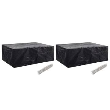 Durable Garden Furniture Covers (2 pcs) | 8 Eyelets - 242x162x100 cm