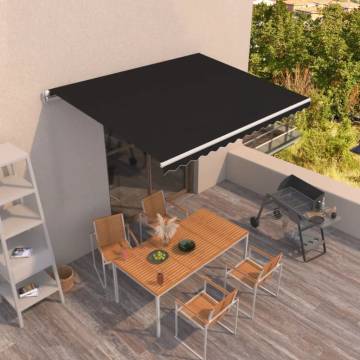 Manual Retractable Awning 400x350 cm Anthracite - HipoMarket