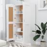 Stylish White Book Cabinet - 82.5x30.5x150 cm | HipoMarket