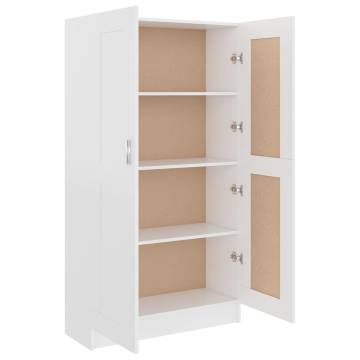 Stylish White Book Cabinet - 82.5x30.5x150 cm | HipoMarket