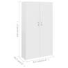 Stylish White Book Cabinet - 82.5x30.5x150 cm | HipoMarket