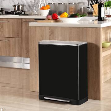 EKO E-Cube 50 L Matte Black Pedal Bin | Stylish & Functional