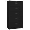 Filing Cabinet Black 90x46x164 cm Steel Colour black Size 90 x 46 x 164 cm Quantity in Package 1 