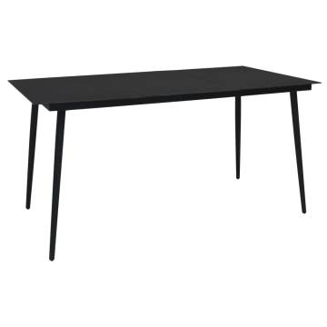 Stylish Black Garden Dining Table - 190x90 cm | HipoMarket