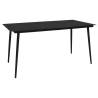 Garden Dining Table Black 190x90x74 cm Steel and Glass Size 190 x 90 x 74 cm Quantity in Package 1 