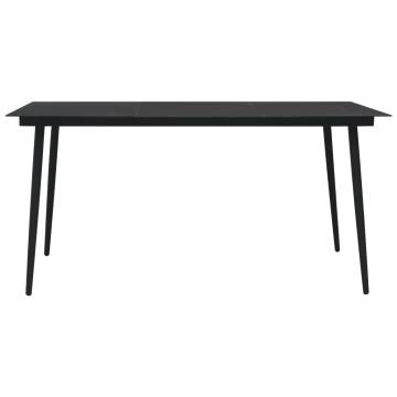 Stylish Black Garden Dining Table - 190x90 cm | HipoMarket