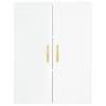 Stylish Highboard High Gloss White | 69.5x34x180 cm - Hipomarket