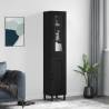 Highboard Black 34.5x34x180 cm Engineered Wood Colour black Quantity in Package 1 Model 1 wood door 