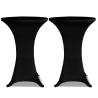 Black Stretch Standing Table Cover Ø70cm - 2 pcs | Hipomarket