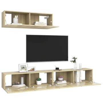 TV Cabinets 3 pcs Sonoma Oak - Stylish & Functional Storage