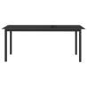 Stylish Black Garden Table - 190x90 cm Aluminium & Glass