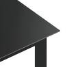 Stylish Black Garden Table - 190x90 cm Aluminium & Glass