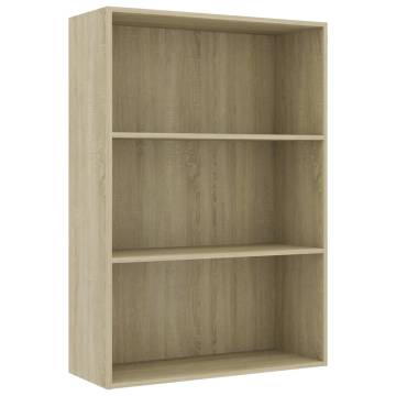 3-Tier Book Cabinet Sonoma Oak - Modern & Stylish Design