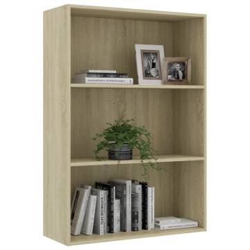 3-Tier Book Cabinet Sonoma Oak - Modern & Stylish Design