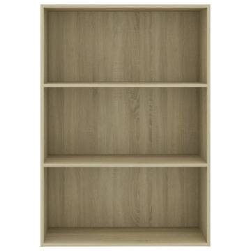 3-Tier Book Cabinet Sonoma Oak - Modern & Stylish Design