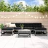 7 Piece Garden Lounge Set Grey Solid Wood Pine Colour grey pine Number of 7 