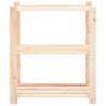 3-Tier Solid Pinewood Storage Racks - Durable & Stylish