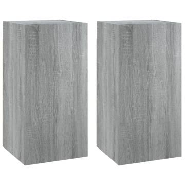 Stylish Grey Sonoma TV Cabinets - 2 pcs | Hipo Market