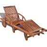 Sun Lounger Solid Acacia Wood - Stylish & Durable Outdoor Seating