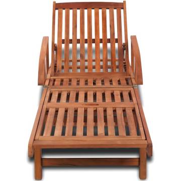 Sun Lounger Solid Acacia Wood - Stylish & Durable Outdoor Seating