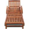 Sun Lounger Solid Acacia Wood - Stylish & Durable Outdoor Seating