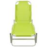 Comfortable Green Sun Lounger - Aluminium & Textilene | Hipo Market