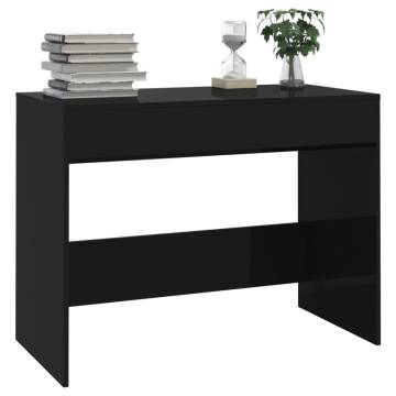 Black Desk 101x50 cm - Sturdy Engineered Wood Table