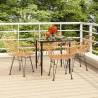 5 Piece Garden Dining Set Poly Rattan Colour brown Size 80 x 80 x 74 cm Number of 4 