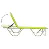 Comfortable Green Sun Lounger - Aluminium & Textilene | Hipo Market