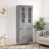 Highboard Grey Sonoma 69.5x34x180 cm Engineered Wood Colour grey sonoma Quantity in Package 1 Model 2 doors 2 drawers 