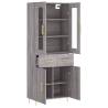 Stylish Highboard Grey Sonoma | 69.5x34x180 cm | Hipomarket