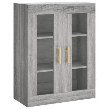 Stylish Highboard Grey Sonoma | 69.5x34x180 cm | Hipomarket