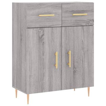 Stylish Highboard Grey Sonoma | 69.5x34x180 cm | Hipomarket