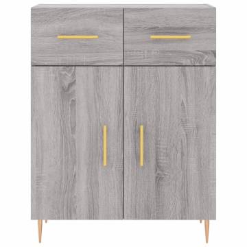 Stylish Highboard Grey Sonoma | 69.5x34x180 cm | Hipomarket