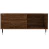 Elegant Brown Oak Coffee Table - 80x80 cm Engineered Wood