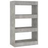 Concrete Grey Book Cabinet & Room Divider - 60x30x103 cm