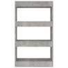 Concrete Grey Book Cabinet & Room Divider - 60x30x103 cm