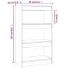 Concrete Grey Book Cabinet & Room Divider - 60x30x103 cm