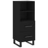 Elegant Highboard in Black - 34.5x34x180 cm | Hipo Market