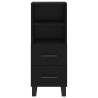 Elegant Highboard in Black - 34.5x34x180 cm | Hipo Market