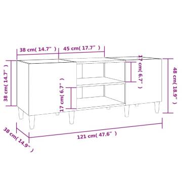 Sonoma Oak Record Cabinet - 121x38x48 cm | Hipomarket UK